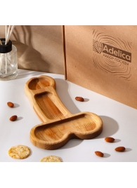 Деревянное блюдо для подачи в форме члена (25 х 16,5 х 1,7 см) - Сима-Ленд - купить с доставкой в Благовещенске