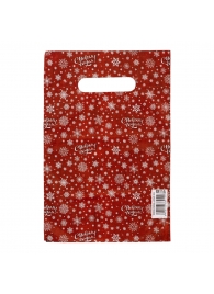 Красный подарочный новогодний пакет с вырубной ручкой (20х30 см) - Сима-Ленд - купить с доставкой в Благовещенске