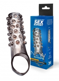 Дымчатая насадка на пенис с выпуклостями - 11 см. - Sex Expert - в Благовещенске купить с доставкой