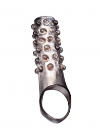 Дымчатая насадка на пенис с выпуклостями - 11 см. - Sex Expert - в Благовещенске купить с доставкой