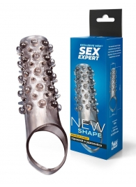 Дымчатая насадка на пенис с шипами и выпуклостями - 12 см. - Sex Expert - в Благовещенске купить с доставкой