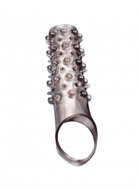 Дымчатая насадка на пенис с шипами и выпуклостями - 12 см. - Sex Expert - в Благовещенске купить с доставкой