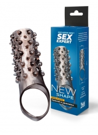 Дымчатая насадка на пенис с шипами и выпуклостями - 12,5 см. - Sex Expert - в Благовещенске купить с доставкой