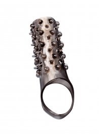 Дымчатая насадка на пенис с шипами и выпуклостями - 12,5 см. - Sex Expert - в Благовещенске купить с доставкой