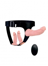 Женский страпон с 3 насадками и вибрацией - Erowoman-Eroman - купить с доставкой в Благовещенске