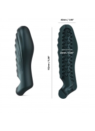 Серая силиконовая насадка на пенис с подхватом Manwan Ryzer - Manwan - в Благовещенске купить с доставкой