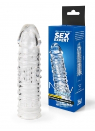 Прозрачная закрытая насадка на пенис - 17 см. - Sex Expert - в Благовещенске купить с доставкой