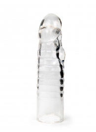 Прозрачная закрытая насадка на член - 15 см. - Sex Expert - в Благовещенске купить с доставкой