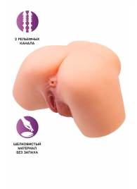 Телесный реалистичный мастурбатор-полуторс с 2 любовными входами - No Name - в Благовещенске купить с доставкой