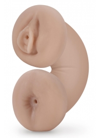 Телесный люминесцентный двусторонний мастурбатор Tasha - Blush Novelties - в Благовещенске купить с доставкой