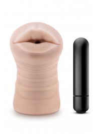 Телесный мастурбатор-ротик Nicole Vibrating Masturbator - Blush Novelties - в Благовещенске купить с доставкой