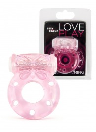 Розовое эрекционное виброкольцо с бабочкой - 1137 - в Благовещенске купить с доставкой
