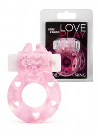 Розовое эрекционное виброкольцо в форме зайчика - 1137 - в Благовещенске купить с доставкой