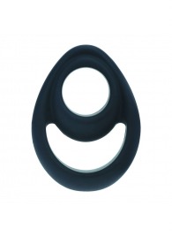 Черное эрекционное кольцо Double Ergo Silicone Cockring - Shots Media BV - в Благовещенске купить с доставкой