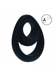 Черное эрекционное кольцо Double Ergo Silicone Cockring - Shots Media BV - в Благовещенске купить с доставкой