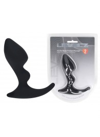 Черная анальная пробка для массажа простаты Double Ripple Silicone Prostate Massager - Shots Media BV - в Благовещенске купить с доставкой
