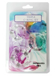 Набор из 3 эрекционных прозрачных колец - Boys of Toys - в Благовещенске купить с доставкой