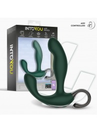 Зеленый вибромассажёр простаты Greeny - 12,8 см. - Intoyou - в Благовещенске купить с доставкой