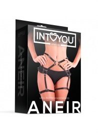Черные стрепы на бёдра Aneir - Intoyou - купить с доставкой в Благовещенске