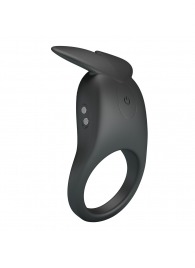 Черное перезаряжаемое виброкольцо Carlton - Baile - в Благовещенске купить с доставкой