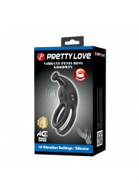 Черное перезаряжаемое виброкольцо Goodwin - Baile - в Благовещенске купить с доставкой