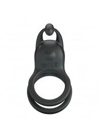 Черное перезаряжаемое виброкольцо Goodwin - Baile - в Благовещенске купить с доставкой