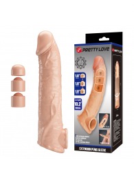 Телесный фаллоудлинитель с подхватом мошонки Silas - 26 см. - Baile - в Благовещенске купить с доставкой
