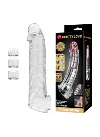 Прозрачный фаллоудлинитель с подхватом мошонки Silas - 26 см. - Baile - в Благовещенске купить с доставкой