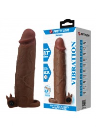 Коричневая насадка на пенис Xerxes - 22 см. - Baile - в Благовещенске купить с доставкой