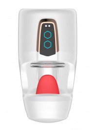 Белый мастурбатор с язычком и возвратно-поступательными движениями - Secwell - в Благовещенске купить с доставкой