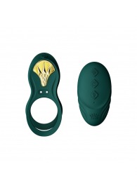 Зеленое эрекционное виброкольцо Bayek с пультом ДУ - Zalo - в Благовещенске купить с доставкой