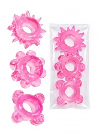 Комплект из 3 розовых эрекционных колец - Erowoman-Eroman - в Благовещенске купить с доставкой