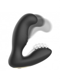 Черный вибромассажер простаты с ротацией и пультом ДУ - Ibiza - в Благовещенске купить с доставкой