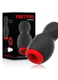 Черно-красный мастурбатор с вибрацией и всасыванием - JAMYJOB - в Благовещенске купить с доставкой