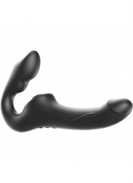 Черный безремневой страпон с 3 моторами - Ibiza - купить с доставкой в Благовещенске