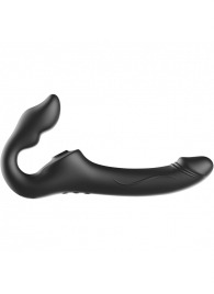 Черный безремневой страпон с 3 моторами - Ibiza - купить с доставкой в Благовещенске