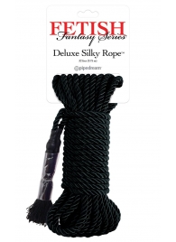 Черная веревка для фиксации Deluxe Silky Rope - 9,75 м. - Pipedream - купить с доставкой в Благовещенске