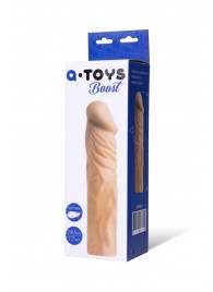 Насадка с ярко выраженной головкой и рельефным стволом - 19 см. - A-toys - в Благовещенске купить с доставкой