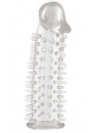 Прозрачная насадка на половой член с закрытой головкой и шипами - 12,5 см. - ToyFa - в Благовещенске купить с доставкой