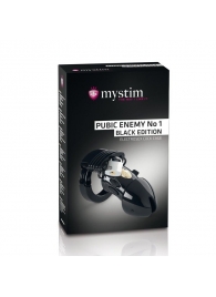 Пояс верности с электростимуляцией Mystim Pubic Enemy No1 Black Edition - MyStim - купить с доставкой в Благовещенске