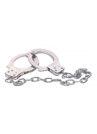 Наручники из металла с длинной цепочкой CHROME HANDCUFFS METAL HANDCUFFS W. KEY - NMC - купить с доставкой в Благовещенске