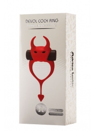 Красное эрекционное кольцо в форме дьяволенка DEVOL COCKRING - Adrien Lastic - в Благовещенске купить с доставкой