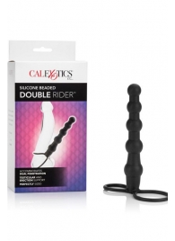 Насадка на пенис для двойного проникновения Silicone Beaded Double Rider - 14 см. - California Exotic Novelties - в Благовещенске купить с доставкой