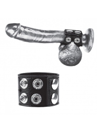 Ремень на член и мошонку 1.5  Cock Ring With Ball Strap - BlueLine - купить с доставкой в Благовещенске