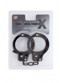 Чёрные наручники из листового металла BONDX METAL CUFFS BLACK - Dream Toys - купить с доставкой в Благовещенске