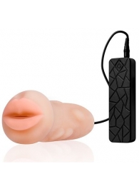 Мастурбатор-ротик с вибрацией REALSTUFF VIBRATING MASTURBATOR MOUTH - Dream Toys - в Благовещенске купить с доставкой