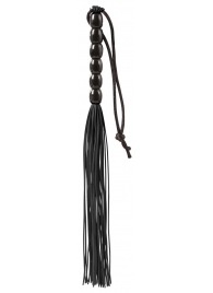 Чёрная мини-плеть из резины Rubber Mini Whip - 22 см. - Blush Novelties - купить с доставкой в Благовещенске