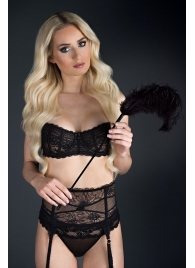 Стек с большим чёрным пером Large Feather Tickler - 65 см. - Blush Novelties - купить с доставкой в Благовещенске