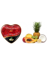 Массажная свеча с ароматом экзотических фруктов Bougie Massage Candle - 35 мл. - Plaisir Secret - купить с доставкой в Благовещенске