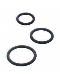 Набор из 3 чёрных эрекционных колец - ToyFa - в Благовещенске купить с доставкой